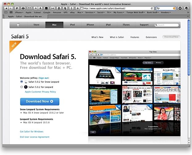 safari 5 download for mac